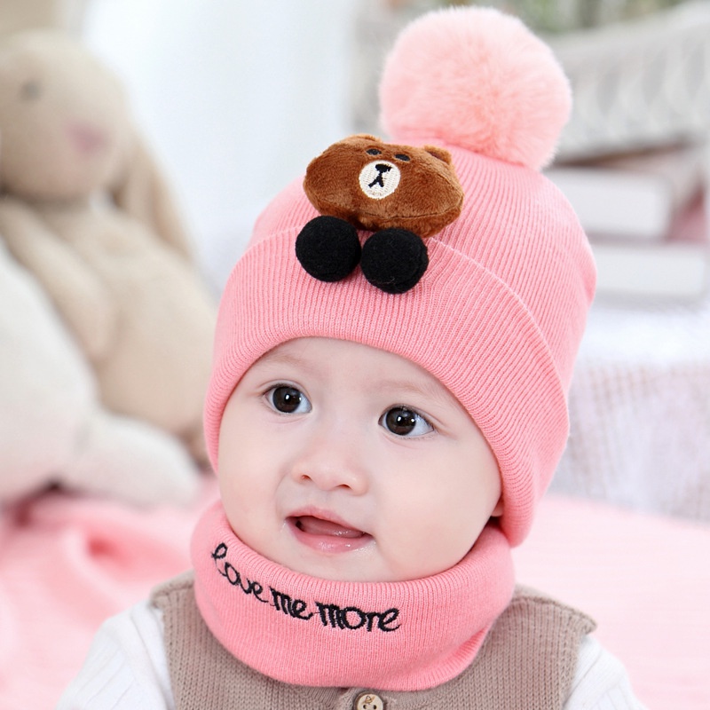 TP23-Topi Kupluk Rajut Bayi Anak Unisex Pompom