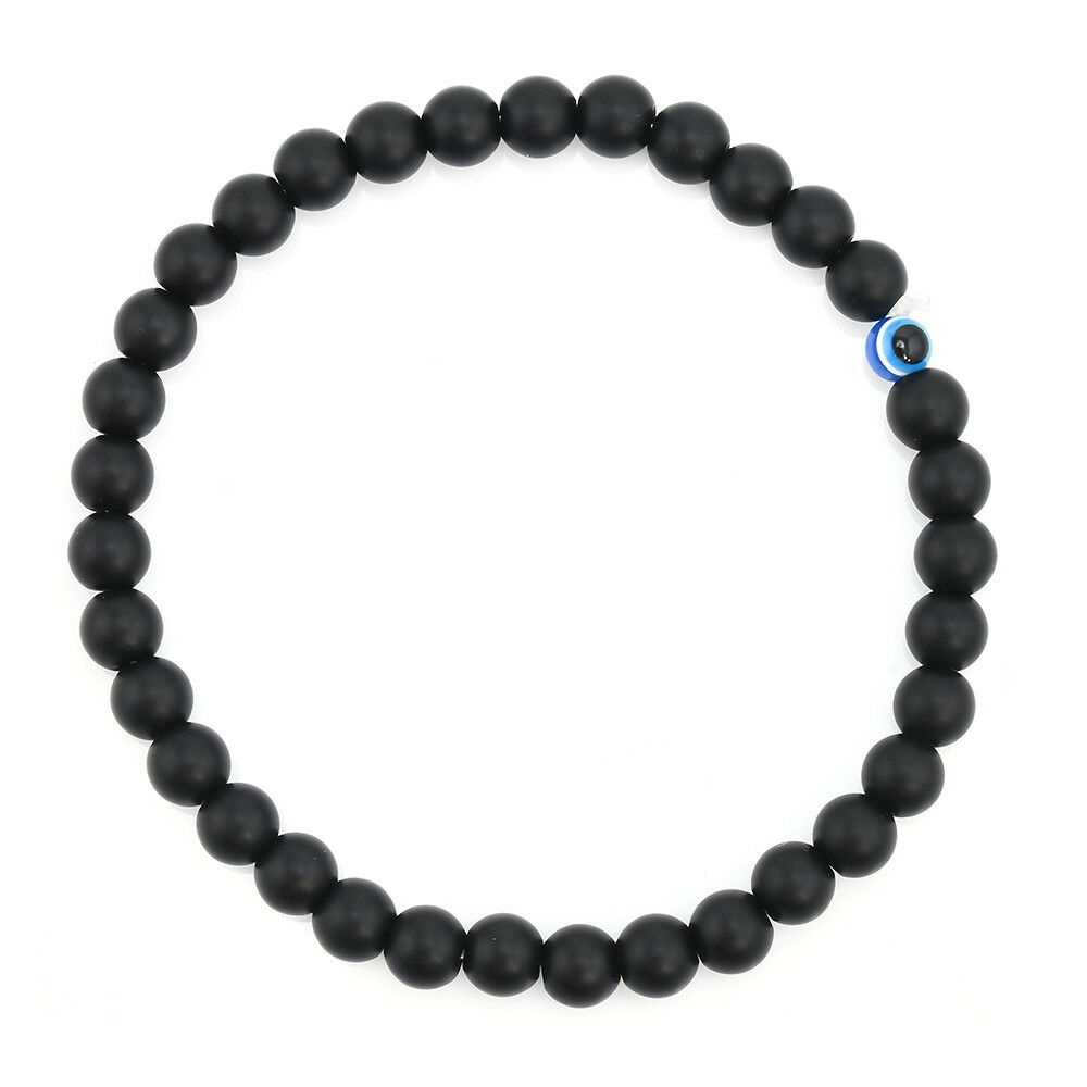 Gelang Manik-Manik Chakra Evil Eye Adjustable Untuk Pria