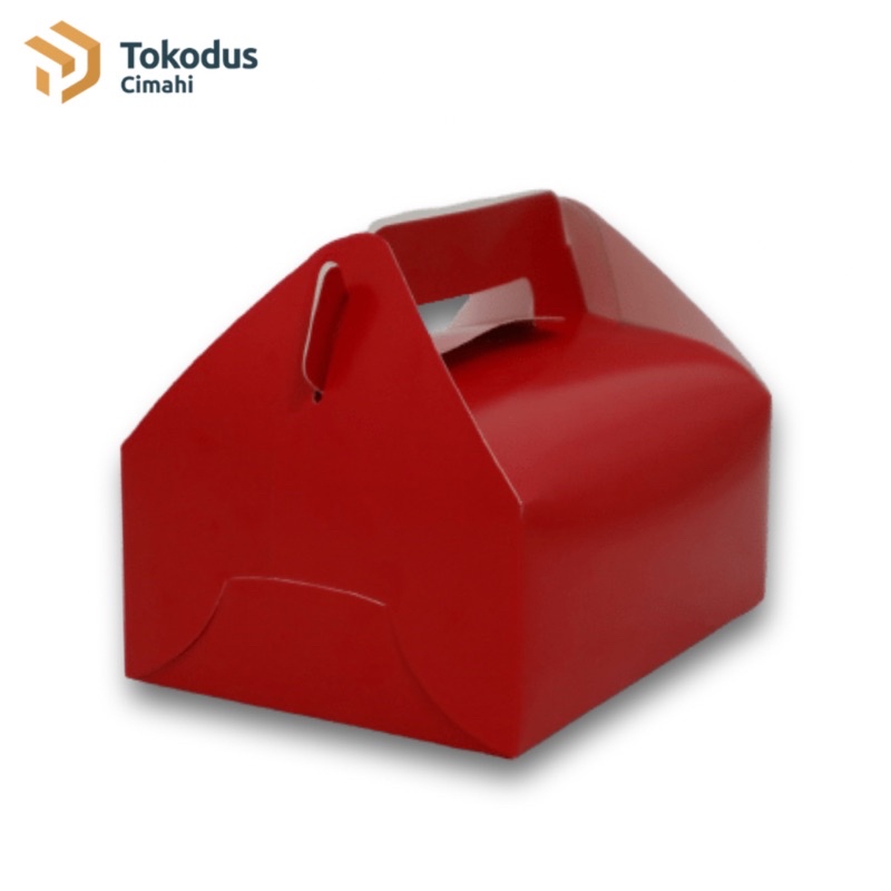 

Gable Box/Box Jinjing 20 x 15 x 8cm Kue dan Hampers Bakery Ivory Merah - Tokodus Cimahi