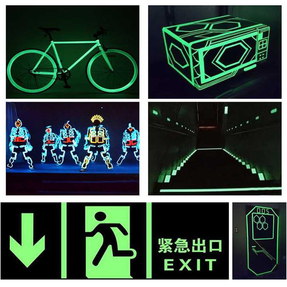 Hot Sale /1/1.5/4M Self Adhesive Luminous Glow Tape/Selotip Bercahaya Neon Reflektif/Stiker Garis Dinding Mencolok Bercahaya/Tape Peringatan Keamanan Keamanan Dropshipping