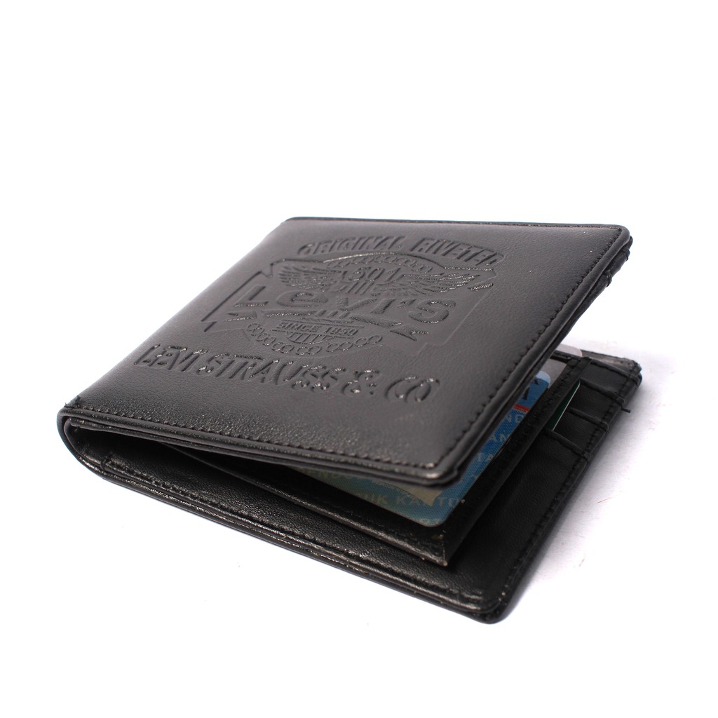 COD - FREE ONGKIR Dompet Pria FULL KULIT PVC PREMIUM ASLI Bergaransi Levi's-1