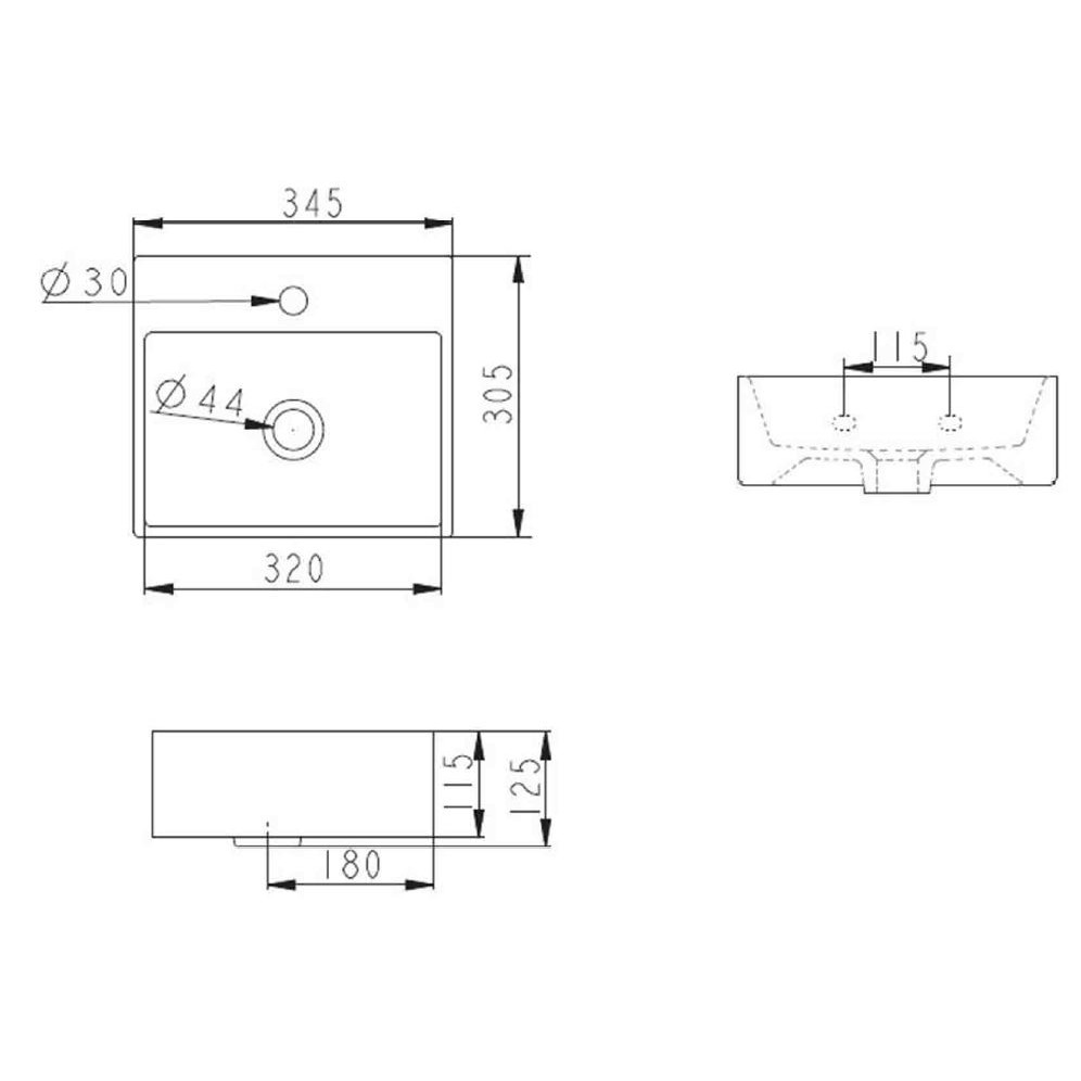 Wastafel Set Komplit Kotak Minimalis / Westafel WB 2027 Kecil