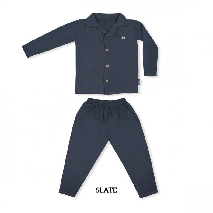 ⭐⭐⭐⭐⭐ Little Palmerhaus Toddler PJs Set Slate Limited