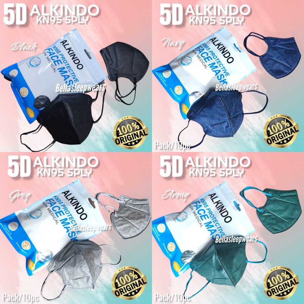 NEW 5D KN95 ALKINDO - MASKER ALKINDO KN95 5PLY 5D ORIGINAL FACE MASK ORIGINAL BRANDS