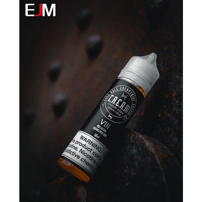 EJM USA CREAM VIII FREEBASE LIQUID 60ML 100% AUTHENTIC