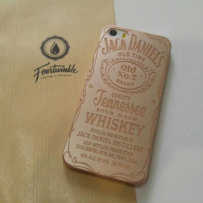 Case iphone 5 5s jack daniels gold bagus dan slim