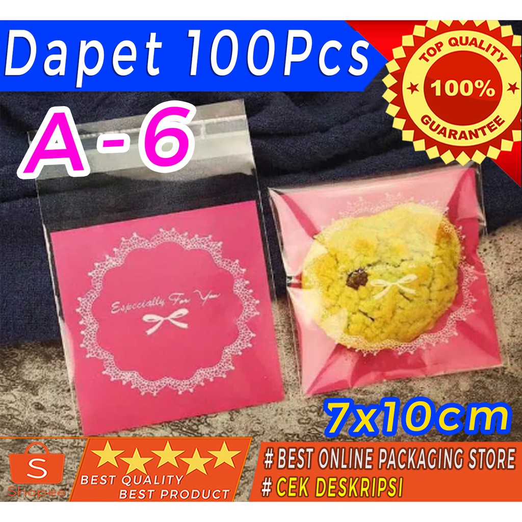 

TERLENGKAP&TERMURAH - COOKIES BAG / PLASTIK COOKIES MOTIF 7x10 A-6 isi 100lbr