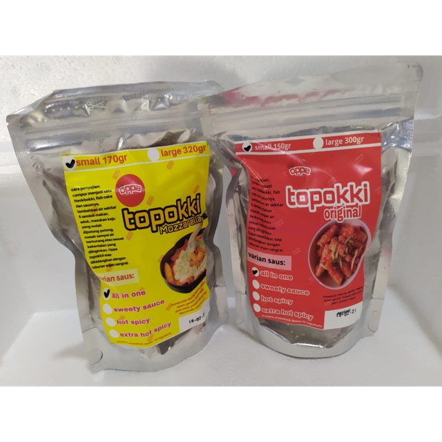 

Topokki mozzarella 150 gram
