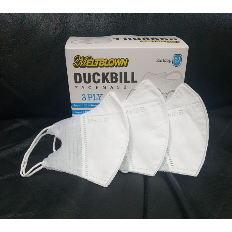 50 pcs  MASKER DUCBILL ANAK PUTIH GARIS 3 PLY IJIN KEMEMKES