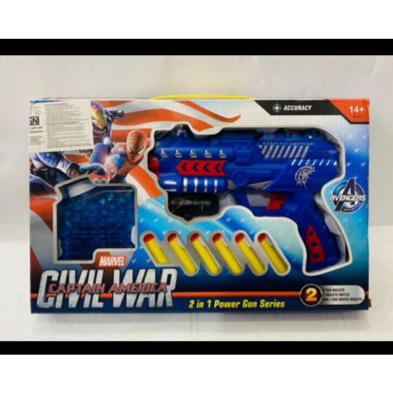 Mainan Anak Pistol Nerf Blasting Soft Bullet Gun Civil War 237