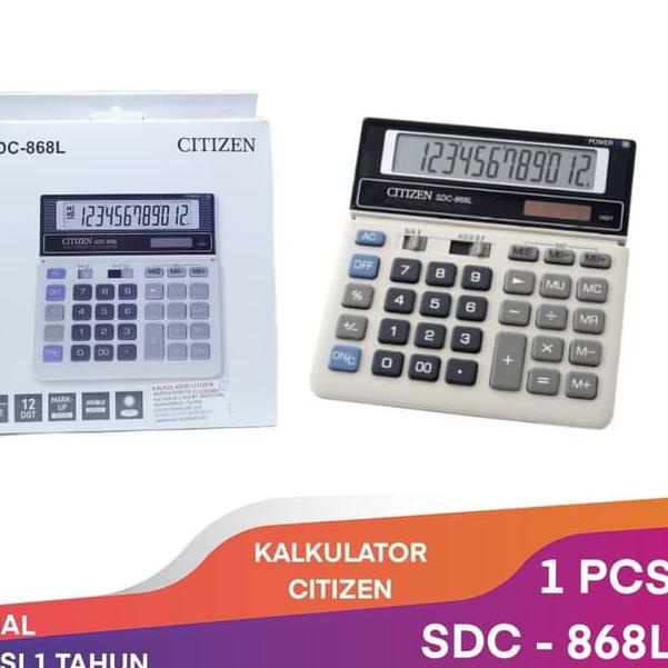 

New - KALKULATOR CITIZEN SDC 868L ORIGINAL CALCULATOR CITIZEN GARANSI