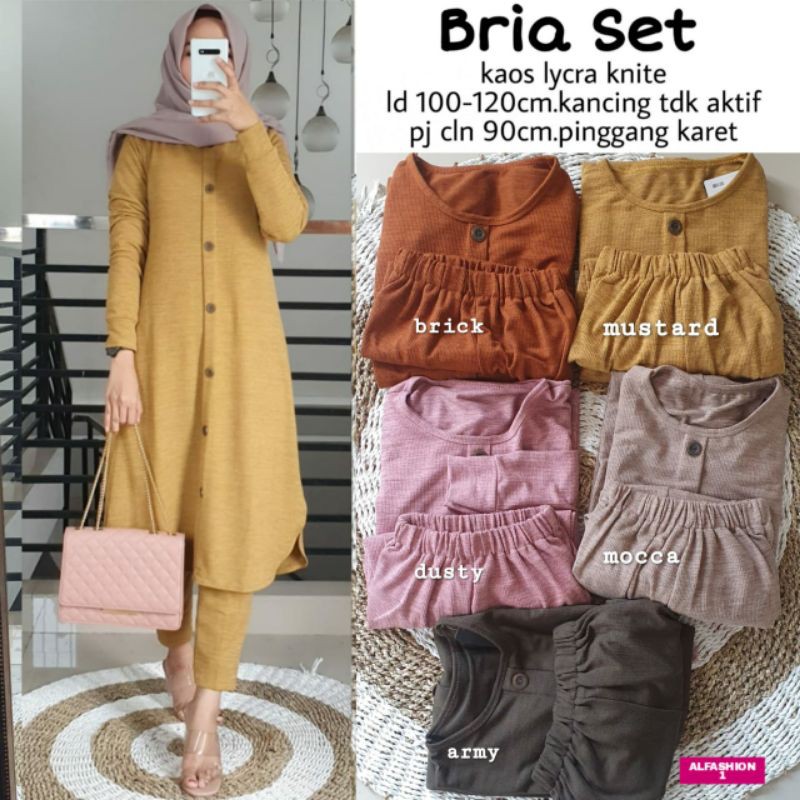 TERBARU BRIA SET. BAHAN KAOS LYCRA KNIT