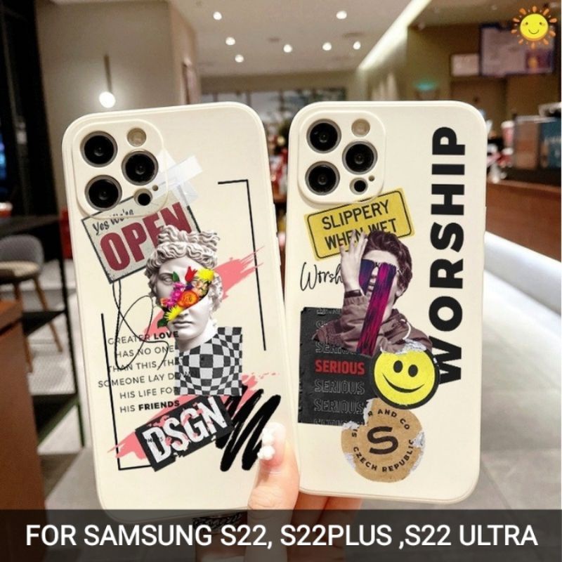 CASE MOTIF SAMSUNG S22 ,  S22 PLUS , S22 ULTRA SOFTCASE SILIKON  GAMBAR
