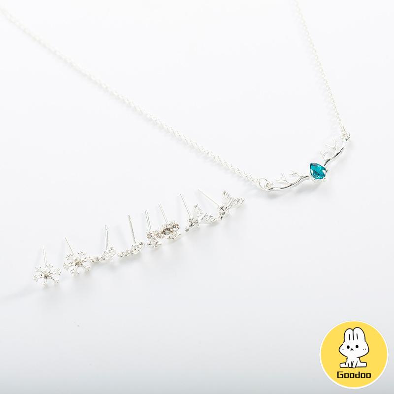 Anting Korea Dan Kalung Wanita Gaya Korea Simple Kreatif Anting Tusuk Aksesoris -Doo