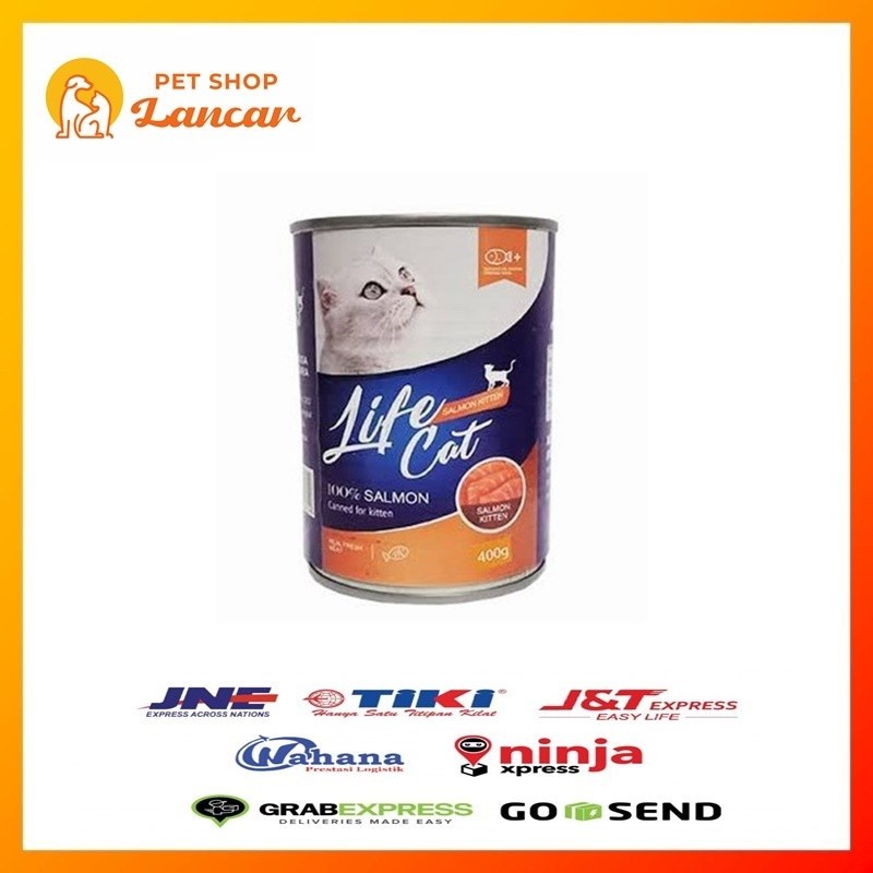 Life Cat Kaleng 400GR Makanan Kucing Kaleng Life Cat SALMON KITTEN