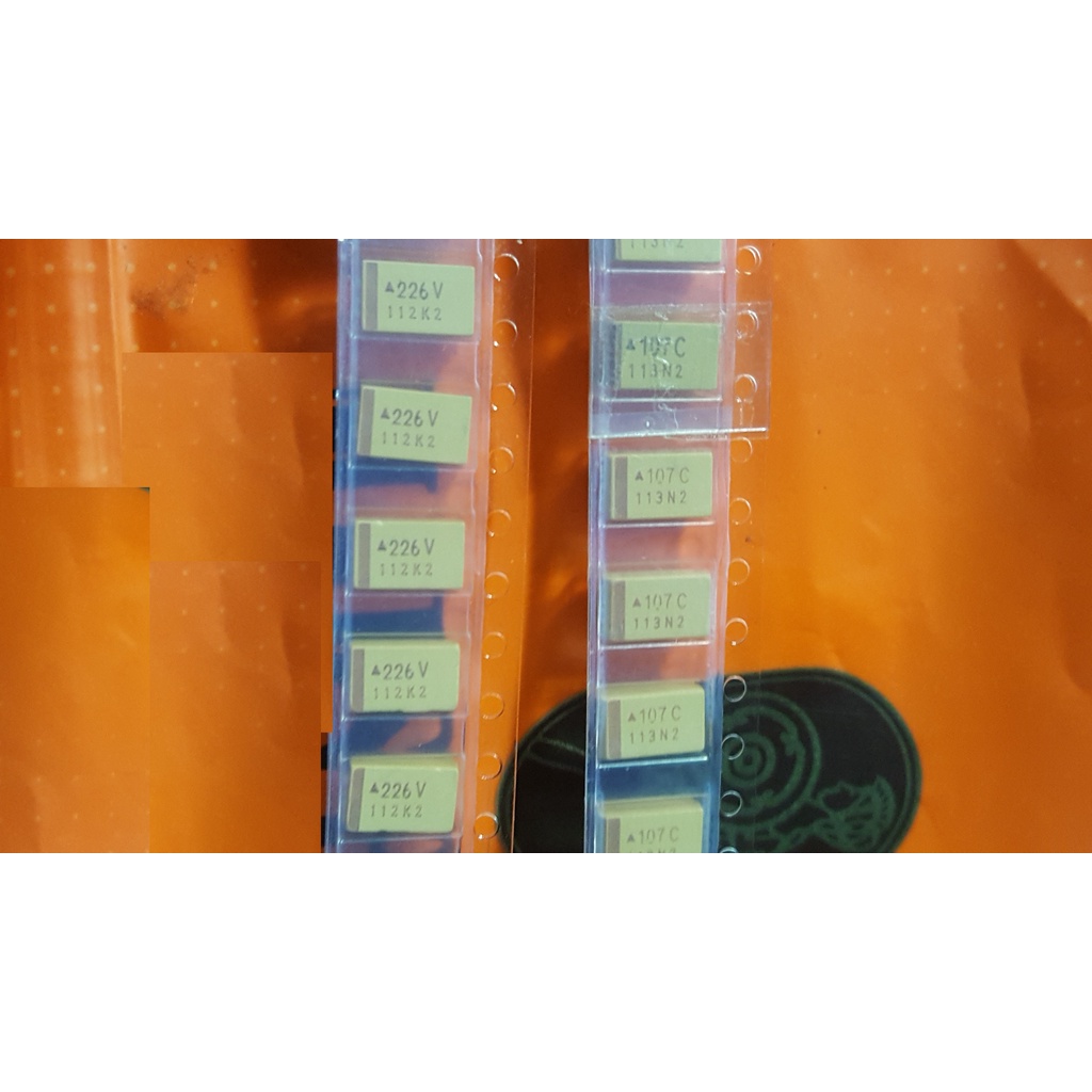 Original D SMD tantalum kapasitor 16V100UF 100UF 16V 100UF 16v 107C Mantaaaabbb