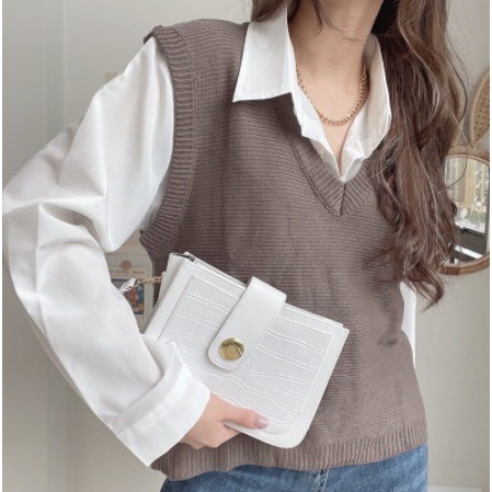 KANI VEST ROMPI RAJUT KNIT 12 get - Rompi Rajut Wanita - rompi basic