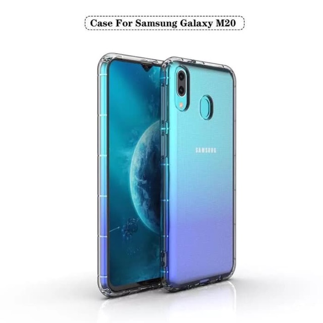 Samsung Galaxy M20 Case Bening Tranfaran Airbag Anticrack High Premium Silikon hybrid