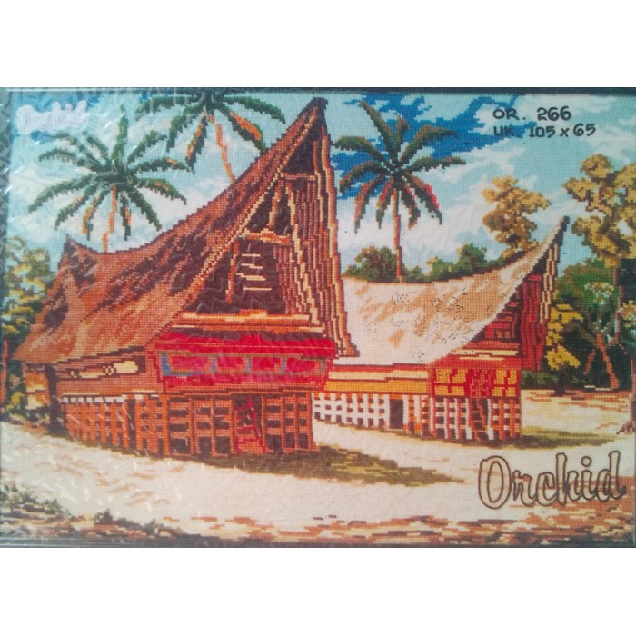 KRUISSTEEK KRISTIK ORCHID MOTIF PEMANDANGAN or 266