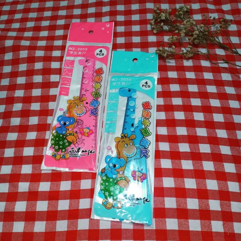 

Penggaris Sekolah - Set 4 in 1 Motif Animal