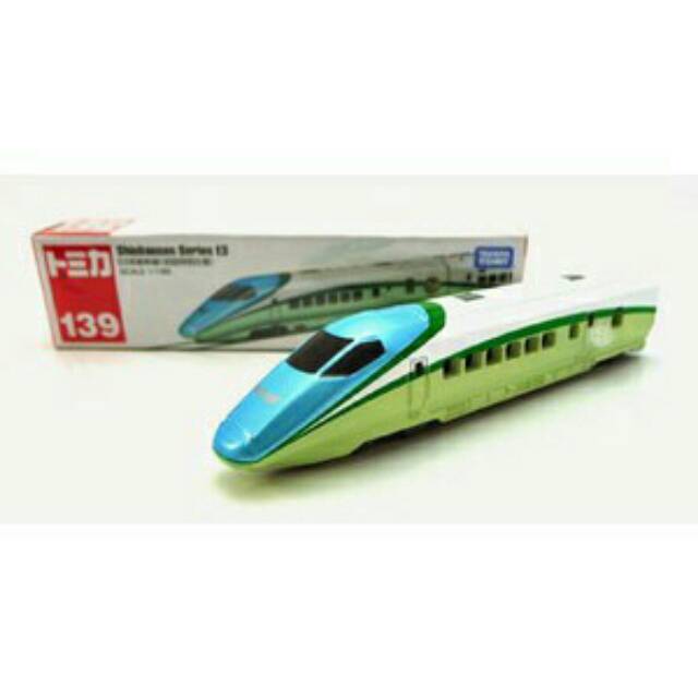 Miniatur Kereta Listrik KRL Shinkansen Series E3 Biru Putih Hijau Tomica Long 139