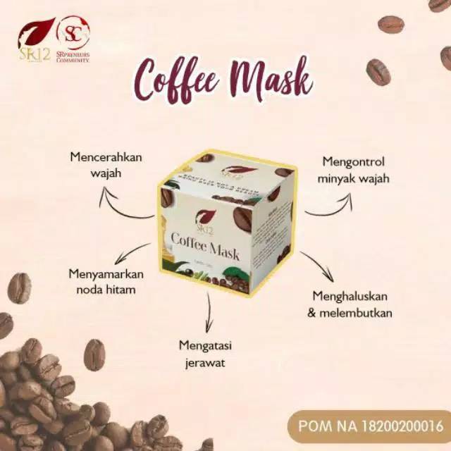 Coffee mask sr12 / masker komedo / masker jerawat /  masker kopi / masker wajah