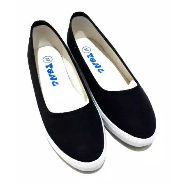 Sepatu Kanvas Putih Polos Pang Style / Flat Shoes Wanita