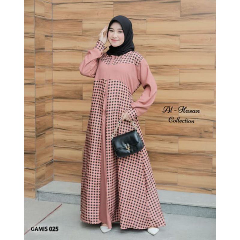 dress Al-Hasan/ dress kotak Al-Hasan