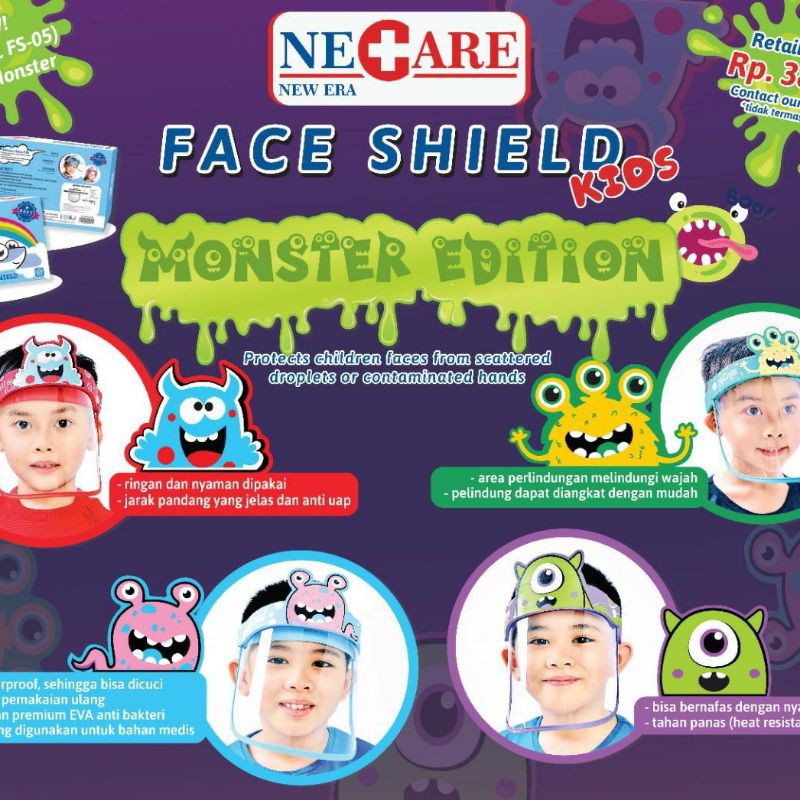 Face Shield NECARE Dan Princess Anak New Era FS 04 NeCare / Pelindung Wajah