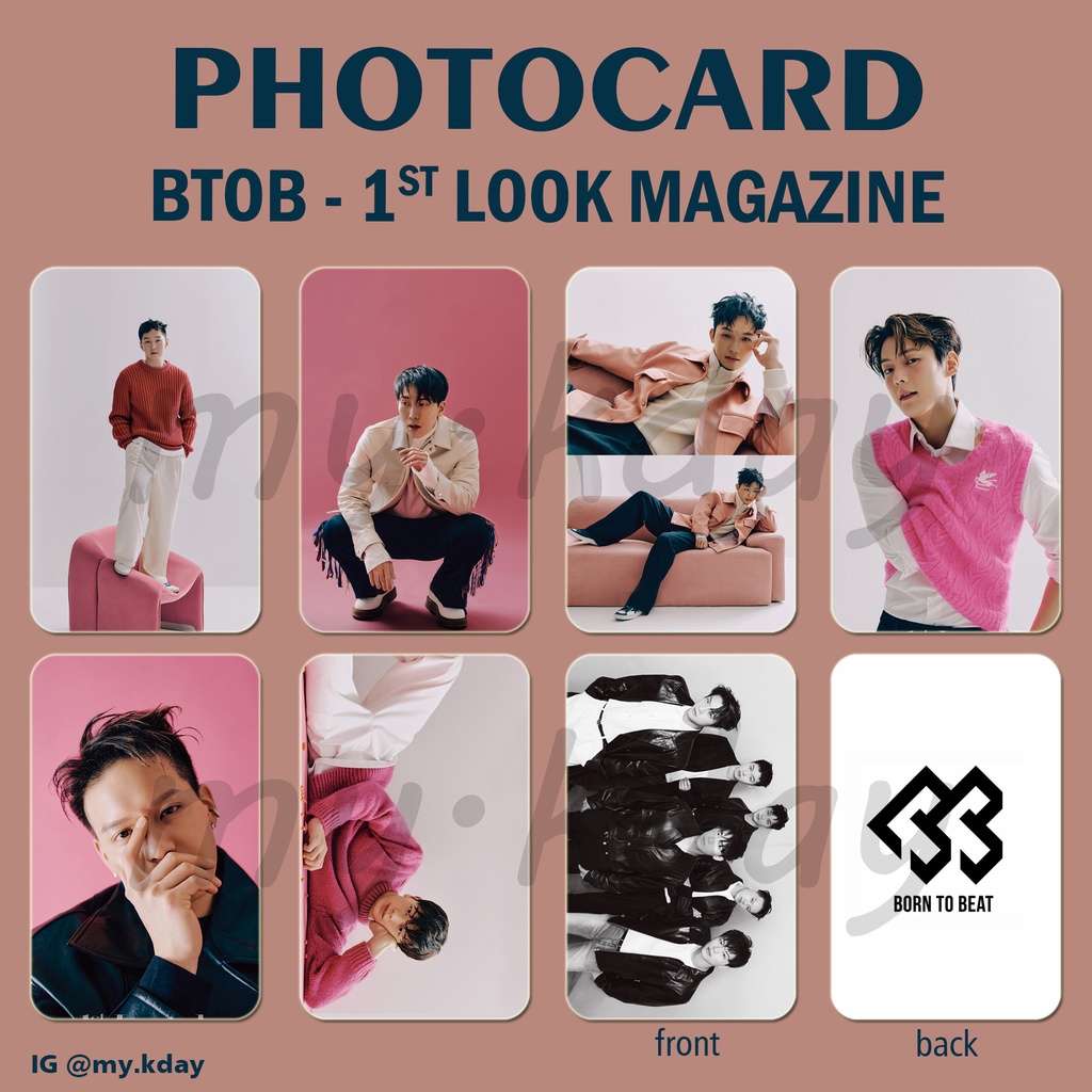 PC-0824, Photocard <b>BTOB</b> 1st Look Magazine 2 sisi.