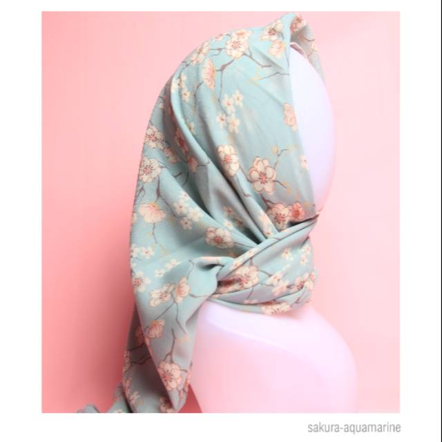 JILBAB SIFON POLYCOTTON MOTIF PREMIUM| HIJAB PERSEGI KOTAK LASERCUT| SAKURA SERIES | JILBAB MOTIF