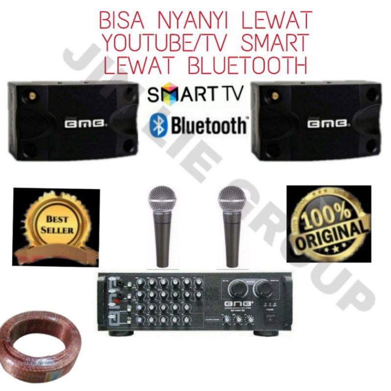 PAKET FULL BMB KARAOKE 8 INCH GARANSI RESMI BISA BLUETOOTH