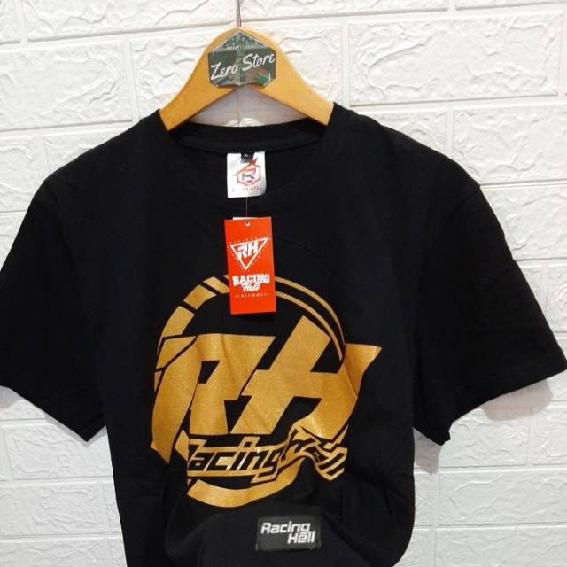 TSHIRT   RACING HELL RH Gold FREE STICKER BISA COD