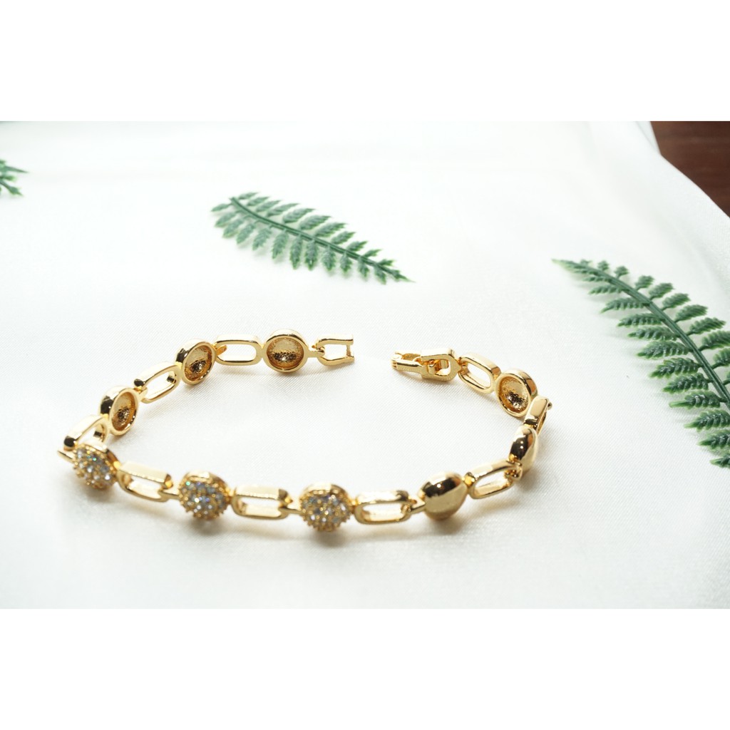 Gelang Xuping Yaxiya Lapis Emas Rantai Bulat GA-0085