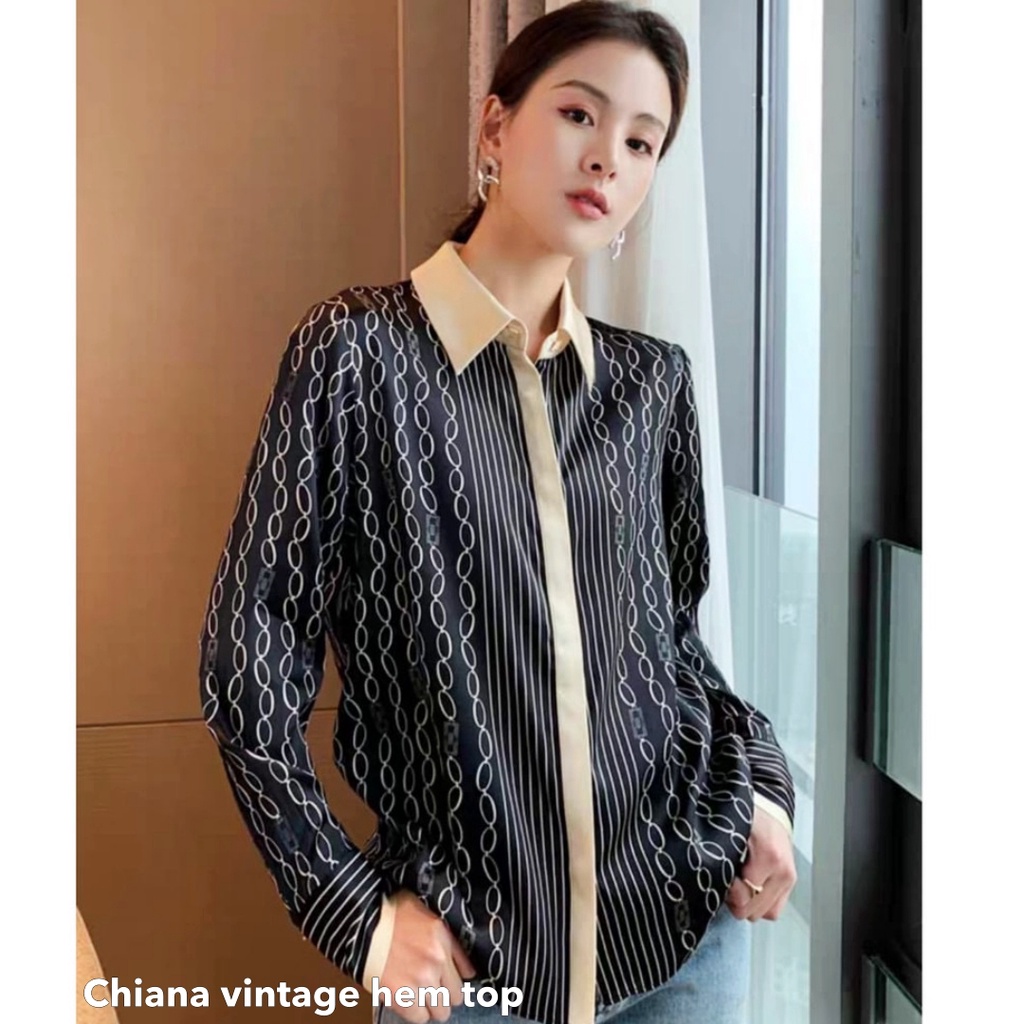 Chiana vintage hem top -Thejanclothes