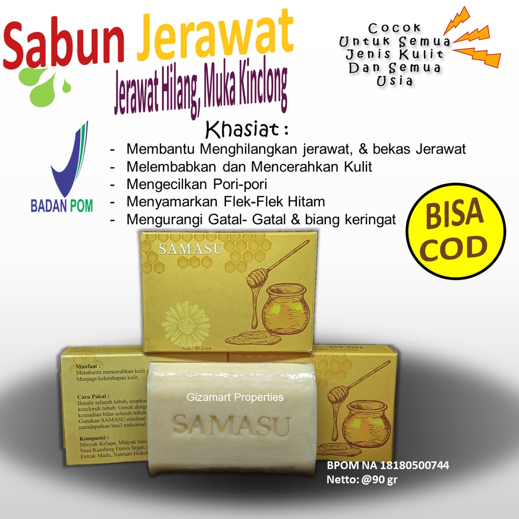 Sabun Anti Acne SAMASU Penghilang Jerawat dan Bekas Jerawat Bisa Menyamarkan Flek Hitam