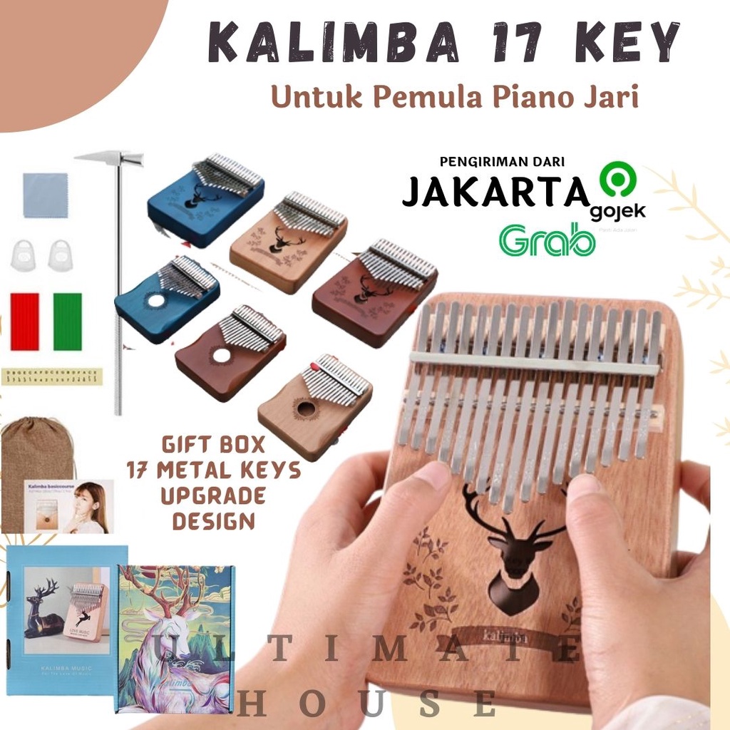 Mainan Alat Musik Instrumen Carimba Kalimba 17 Key Untuk Pemula Piano Jari