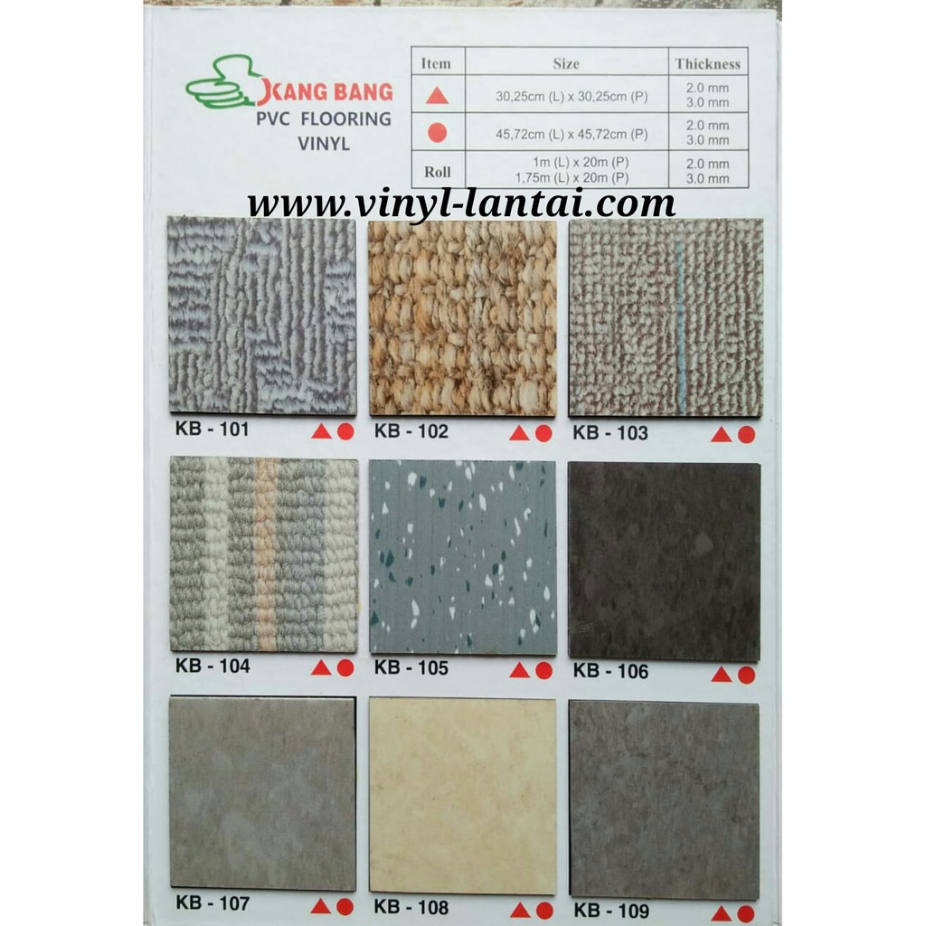 Vinyl Lantai Merk KANGBANG tebal 2mm