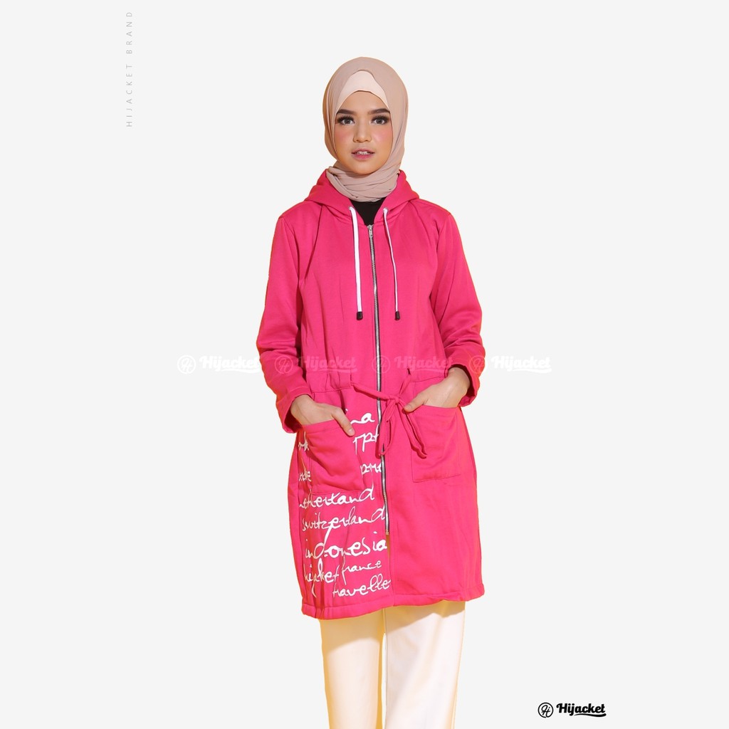 ⏺ Ambil 4 Bayar 1 Aja ⏺ Hijacket® Urbanashion Series (All Size, XL, XXL) Jaket Wanita Bahan 100% Premium Fleece Asli-ROSEPINK