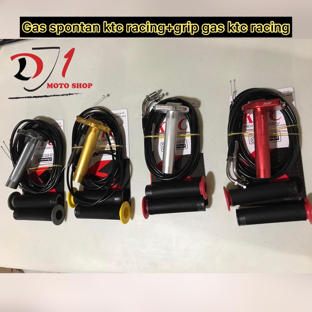 GAS SPONTAN KTC RACING + GRIP GAS KTC RACING ORIGINAL