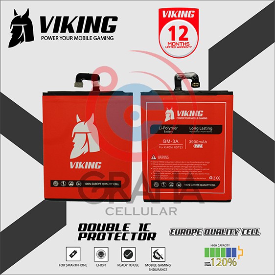 BATERAI / BATTERY / BATRE XIAOMI MI NOTE 3 / BM3A VIKING DOUBLE POWER
