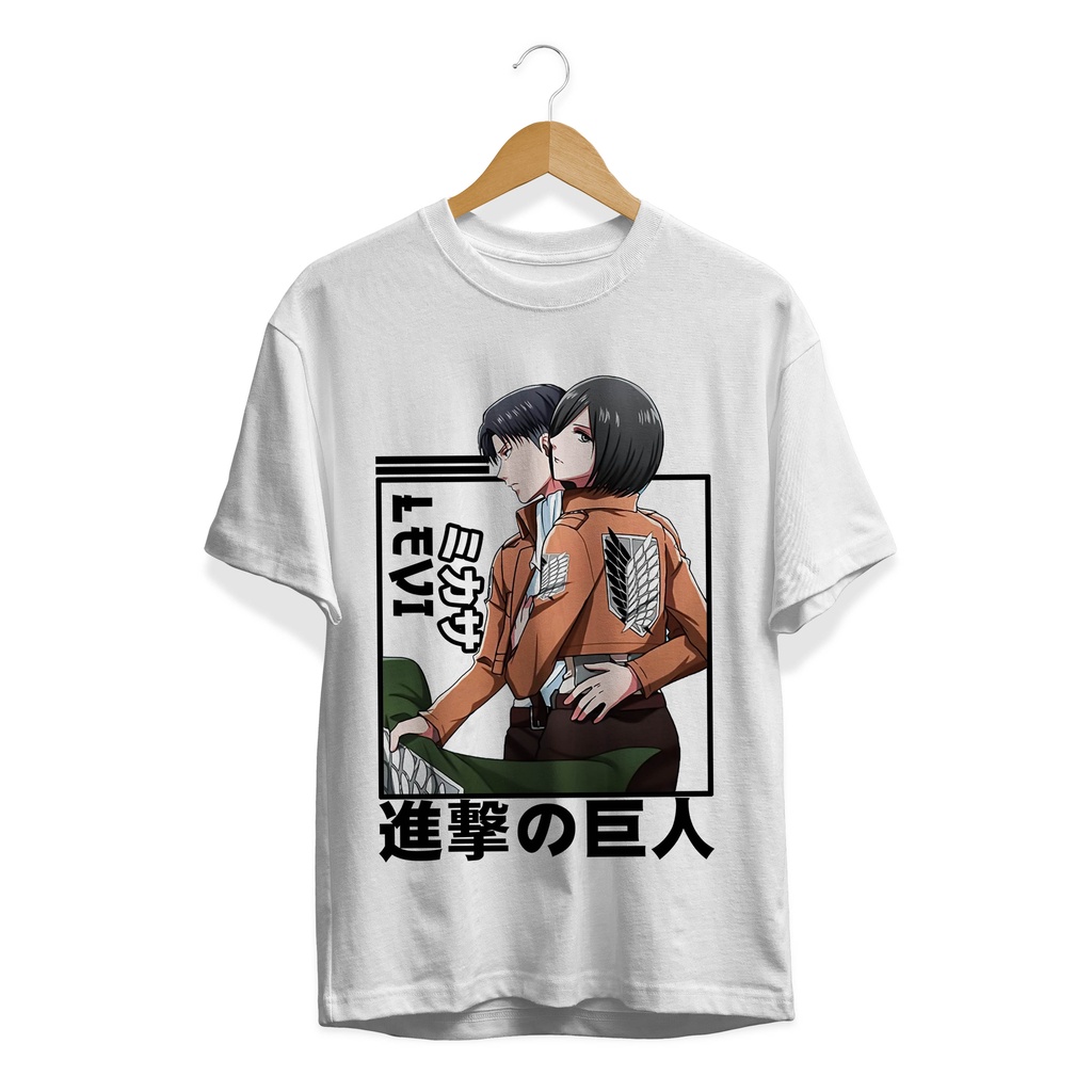 KAOS DISTRO LEVI MIKASA RELASIONSHIP ATTACK ON TITAN STYLE ANIME