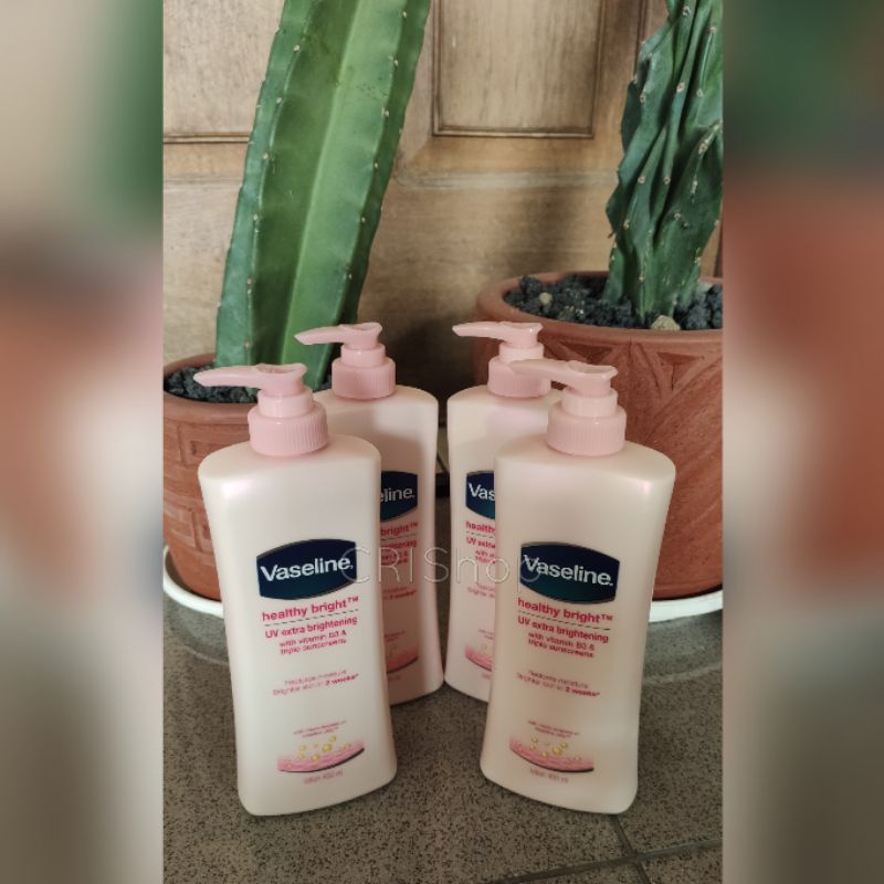 CRIShop - Handbody vaseline pump healty white 400ml