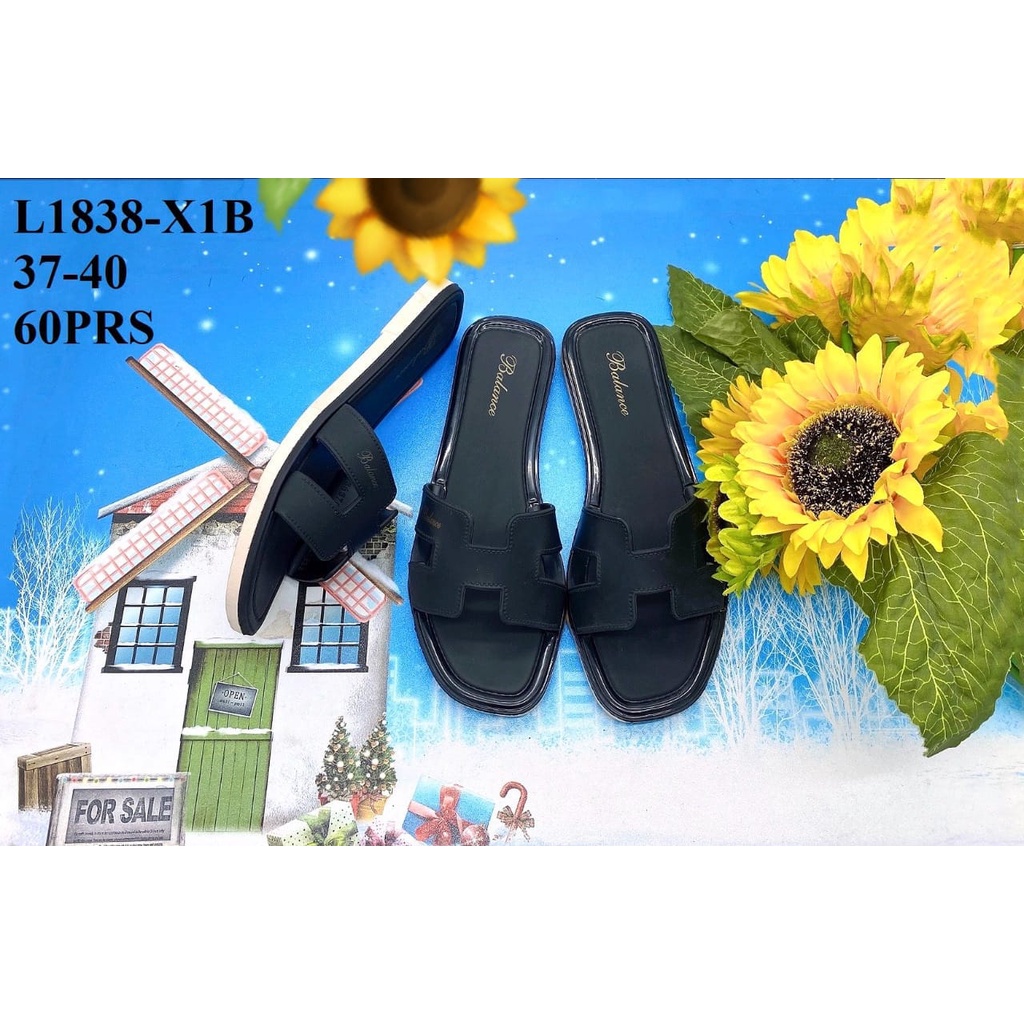 Sandal Karet Jelly Wedges Wanita import Model Terbaru Original Kekinian by AGUNG STYLE Balance L1838-X1B