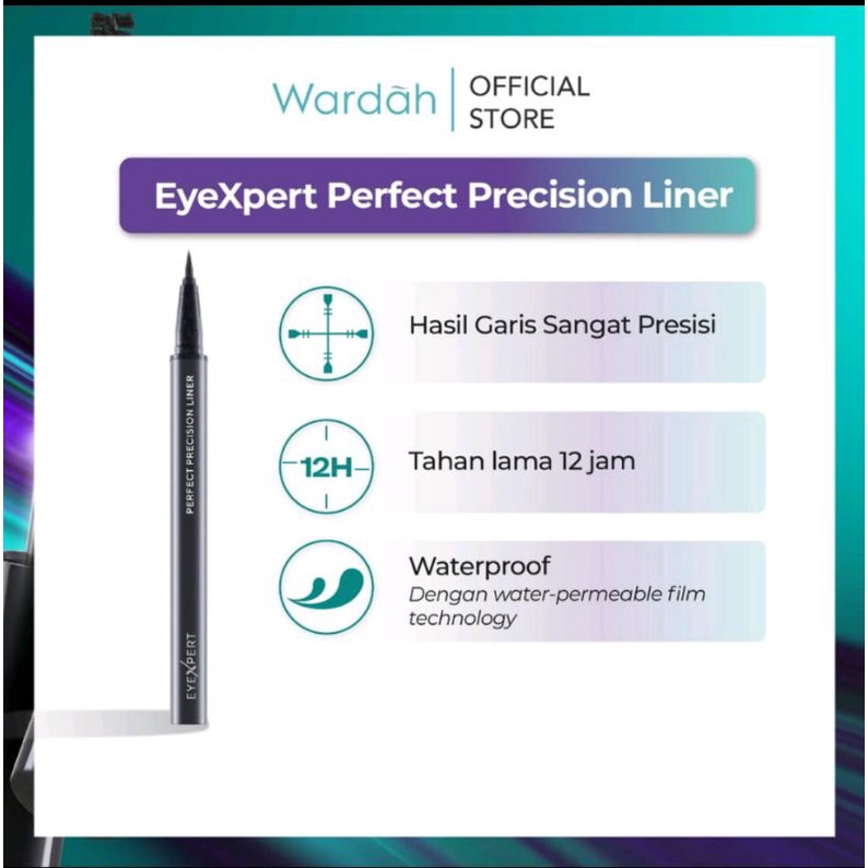 ✿ELYSABETHME✿ Wardah EyeXpert Perfect Precision Liner untuk garis mata anti luntur