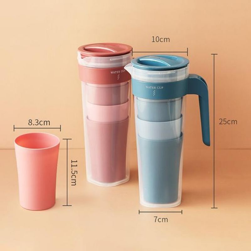 Teko Set Gelas SAMONO Kettle Cup Set 1.4L 1.4Liter Water Jug SK001 original