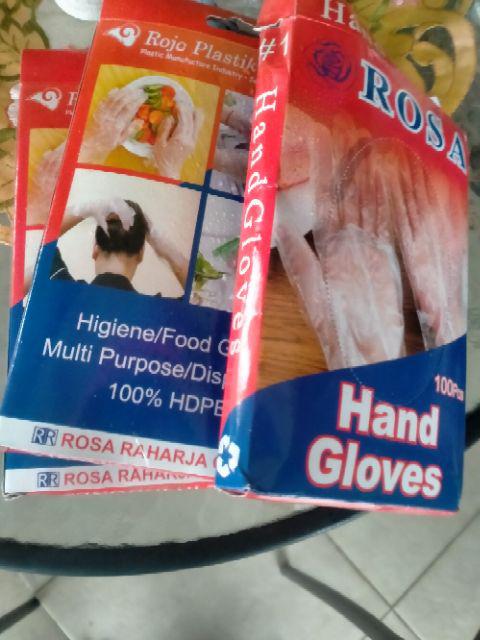 Sarung Tangan Plastik Rosa Isi 100pcs