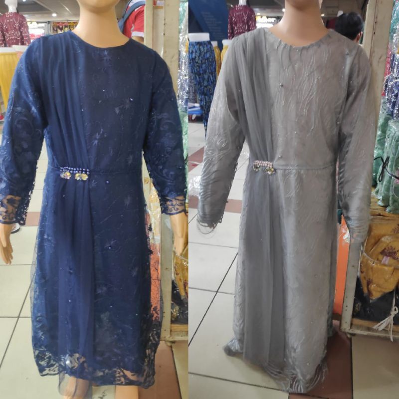 gamis anak tulle//dress anak/kebaya anak pesta//gamis lebaran