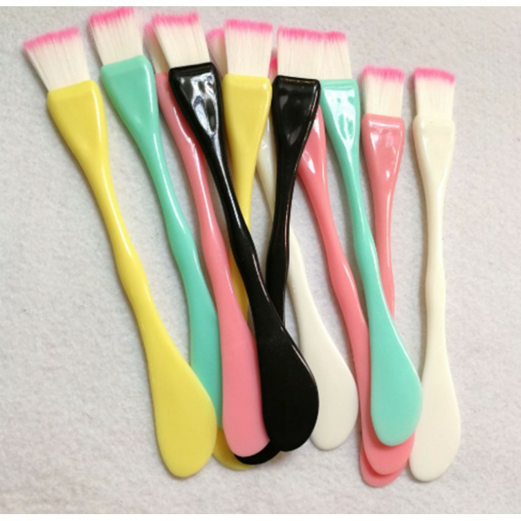 Kuas Masker Wajah 2 In 1 / Kuas Masker Bulu / Brushes Make Up Tools / Spatula 2 in 1