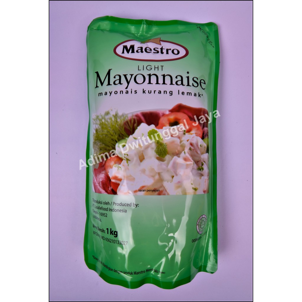 Maestro Light Mayonnaise / Maestro Mayonaise Kurang Lemak 1 Kg